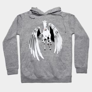 White Pegasus Flying Horse Hoodie